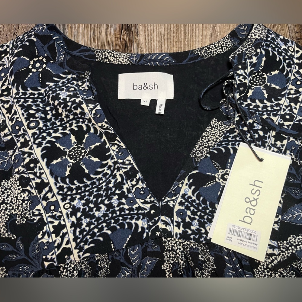 ba&sh NWT Garry Blouse in Carbon Size XS - Picture 3 of 7
